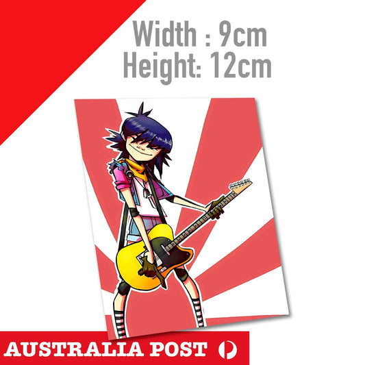 Gorillaz 2-D JAPAN Rising Flag  Dirty Harry Sticker
