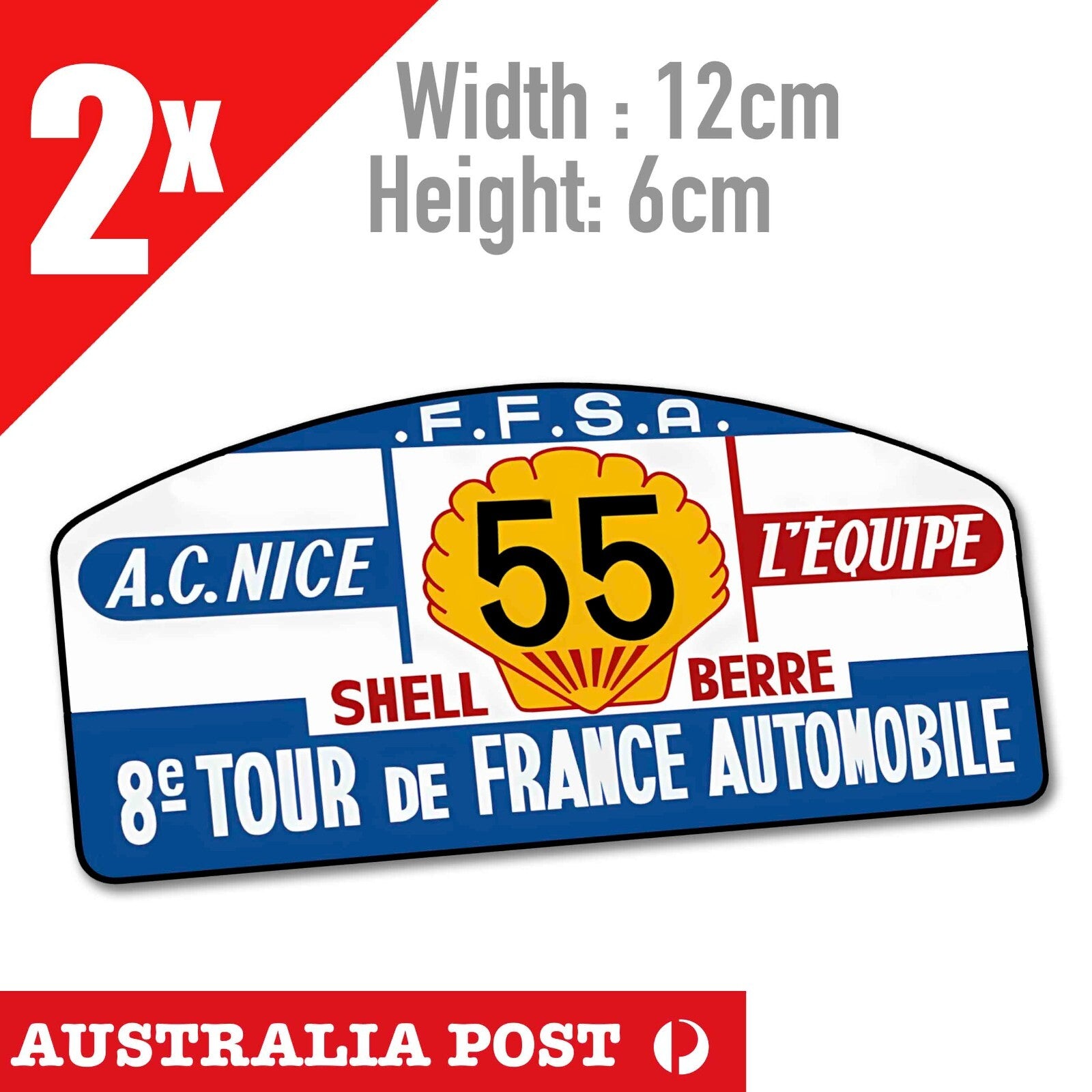 Tour The France Automobile SHELL Vintage Old  Stickers