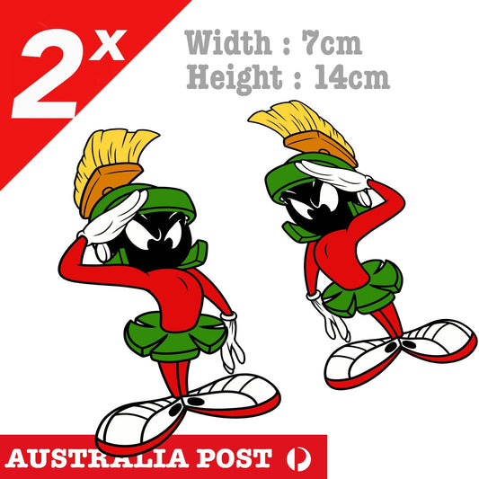 MARVIN the Martian, Marvin Salut  Funny Cartoon Decal Sticker