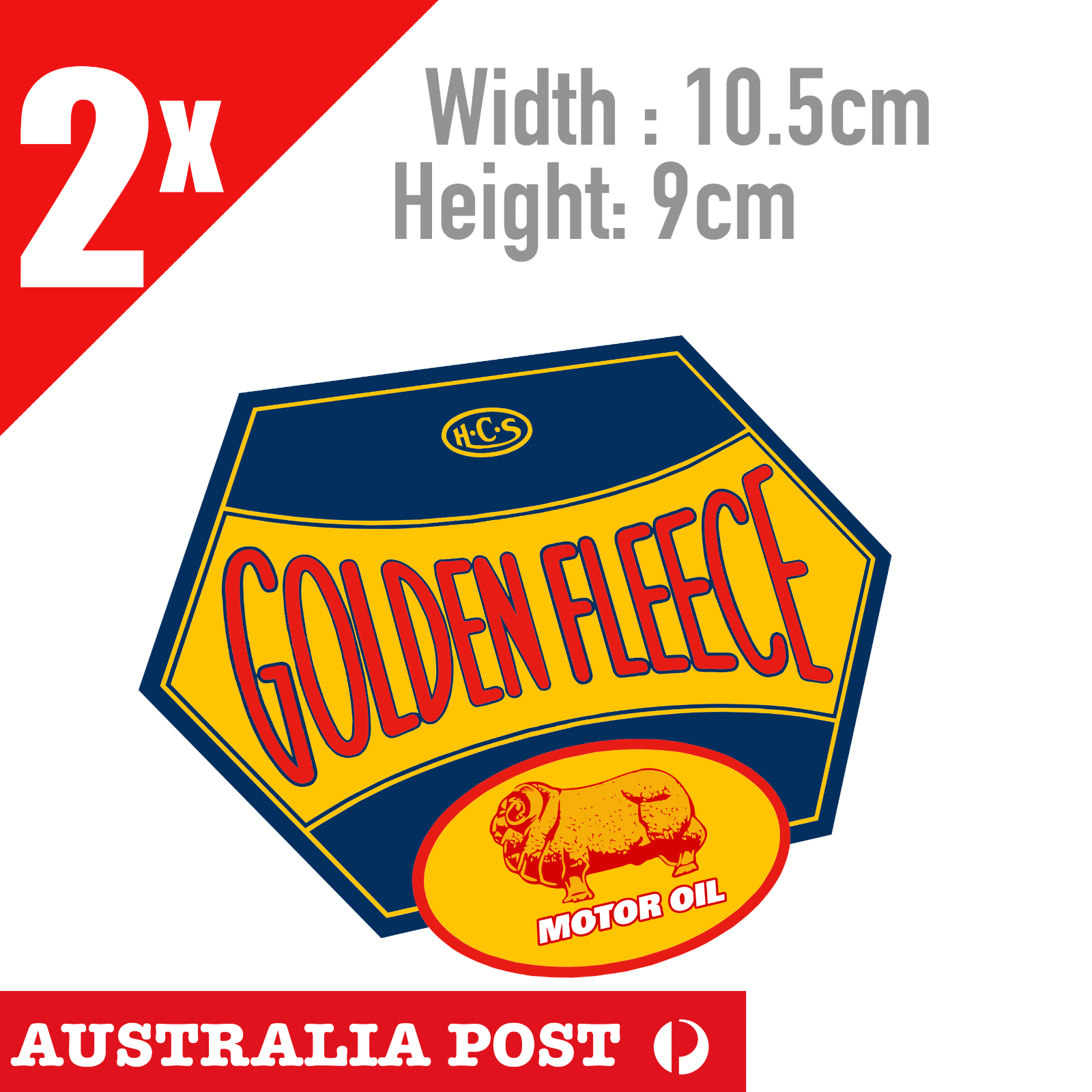 GOLDEN FLEECE Retro Australian Oil Logo  Stickers