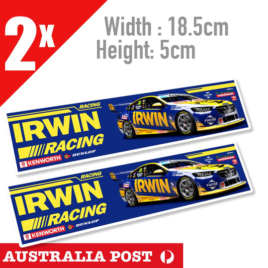 IRWIN TOOLS ,HOLDEN Commodore Racing V8 Car, Bunnings. DUNLOP Banner  Sticker