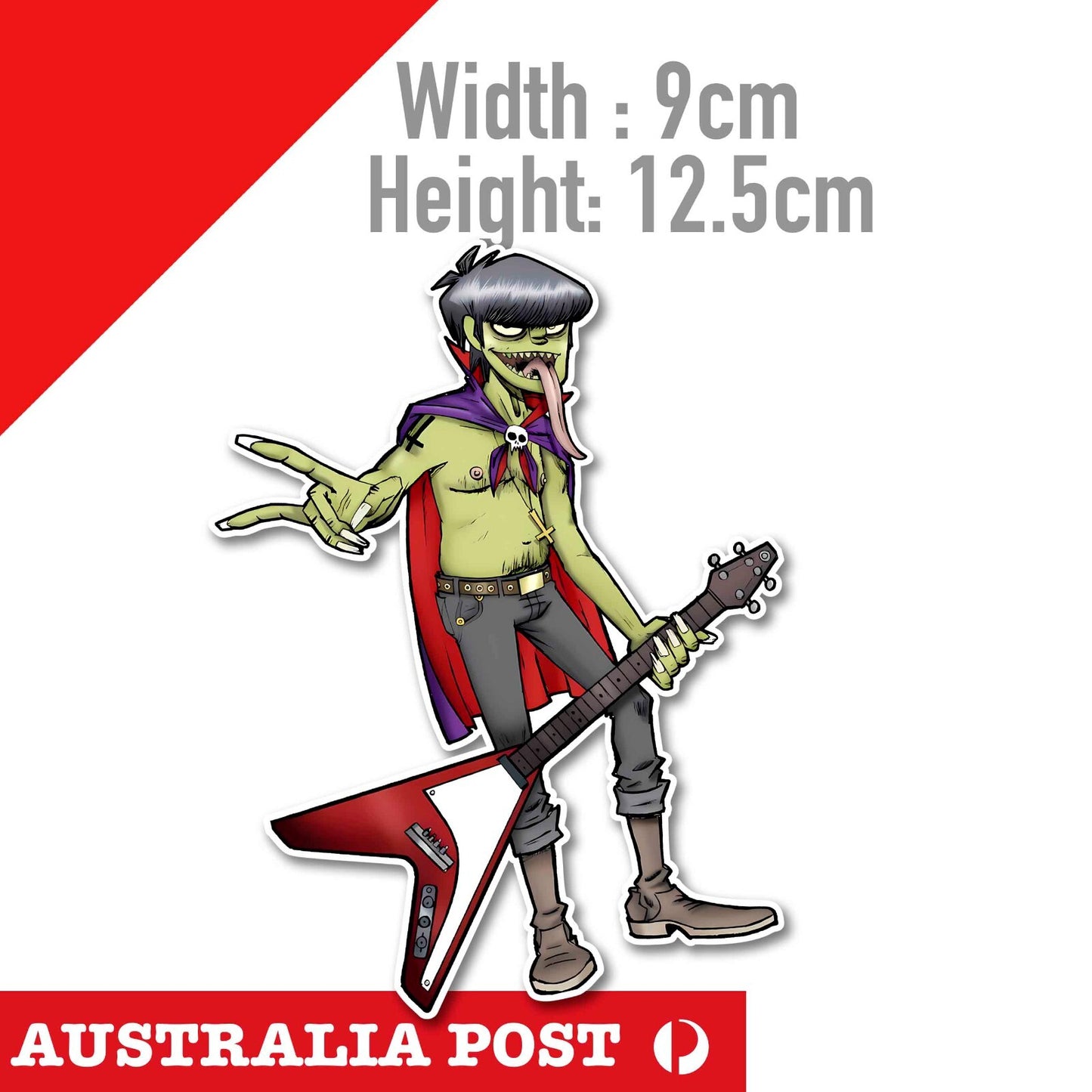 Gorillaz 2-D Murdoc Sticker