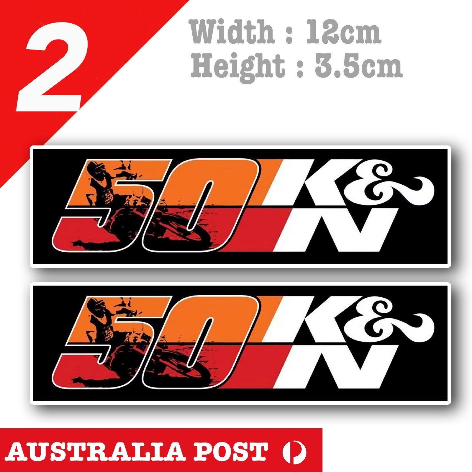 K&N Performance Filter 50 Anniversary  Car Filter  Stickers