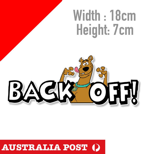 BACK OFF Scooby Doo Vinyl Decal Sticker Car Window Mystery Machine Sticker