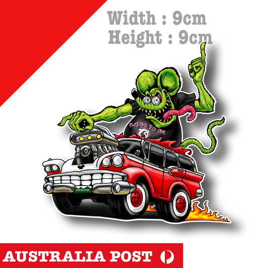 RAT Fink Hot Rode, Monster Truck Rat FINK Sticker