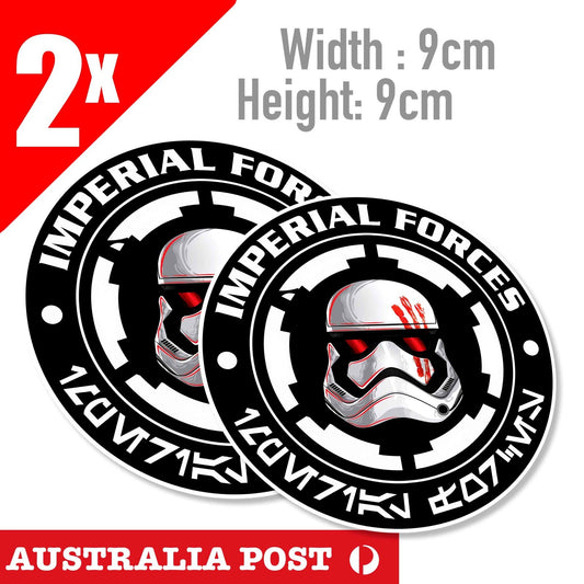 Storm Trooper  Helmet Imperial Force Logo Star Wars Soldier Stickers
