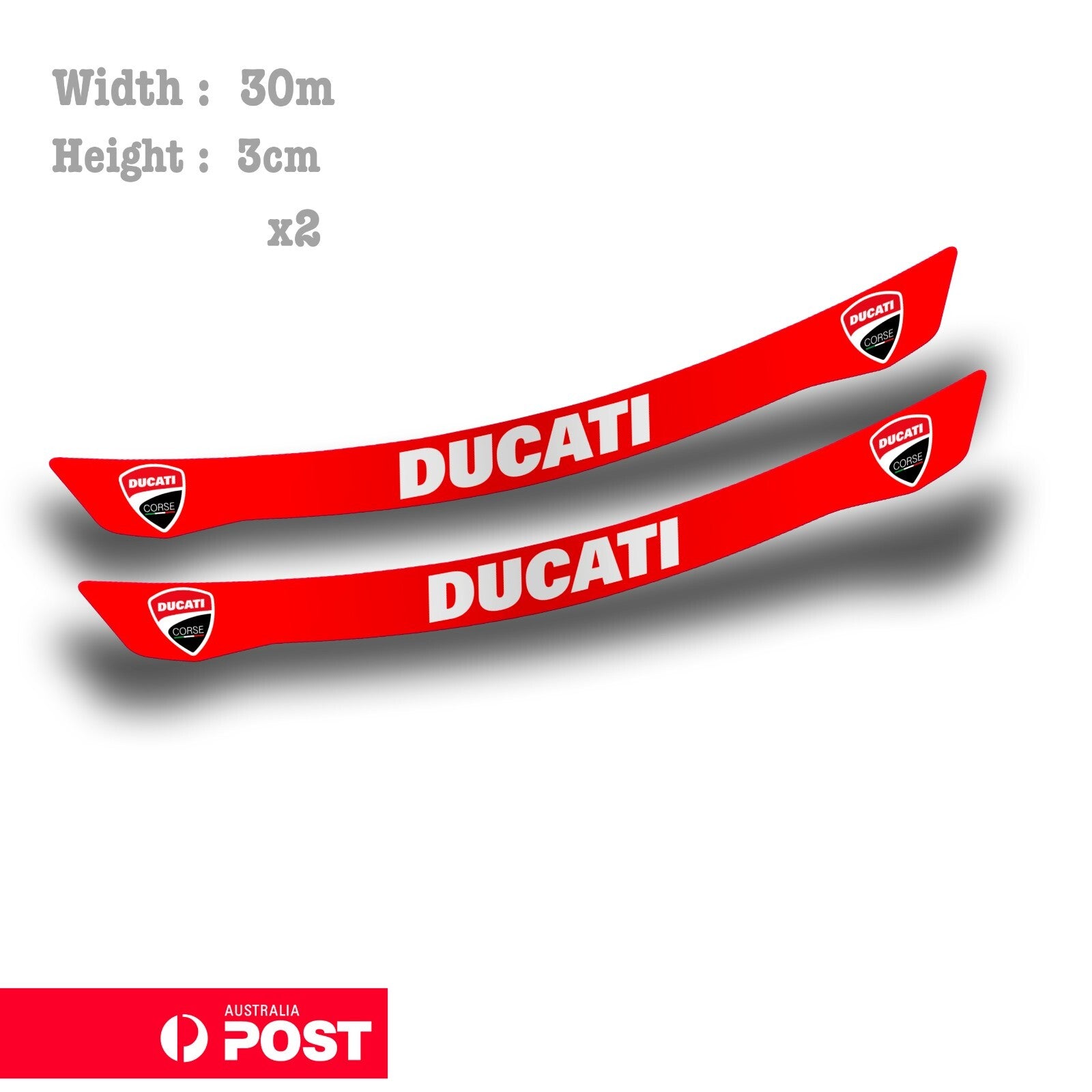 DUCATI  Motorcycle Helmet Visor - Ducati Logo  Sticker 
