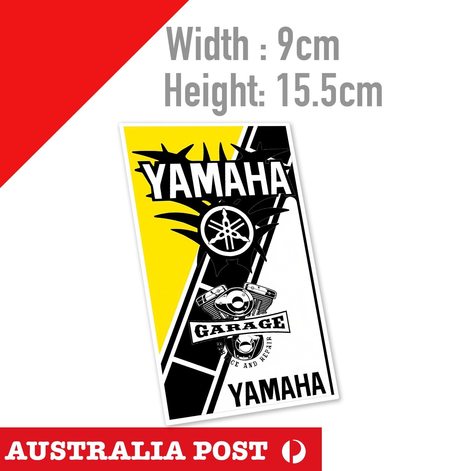Yamaha GARAGE Logo RACING Motorcycle  Logo Vinyl  Stickers