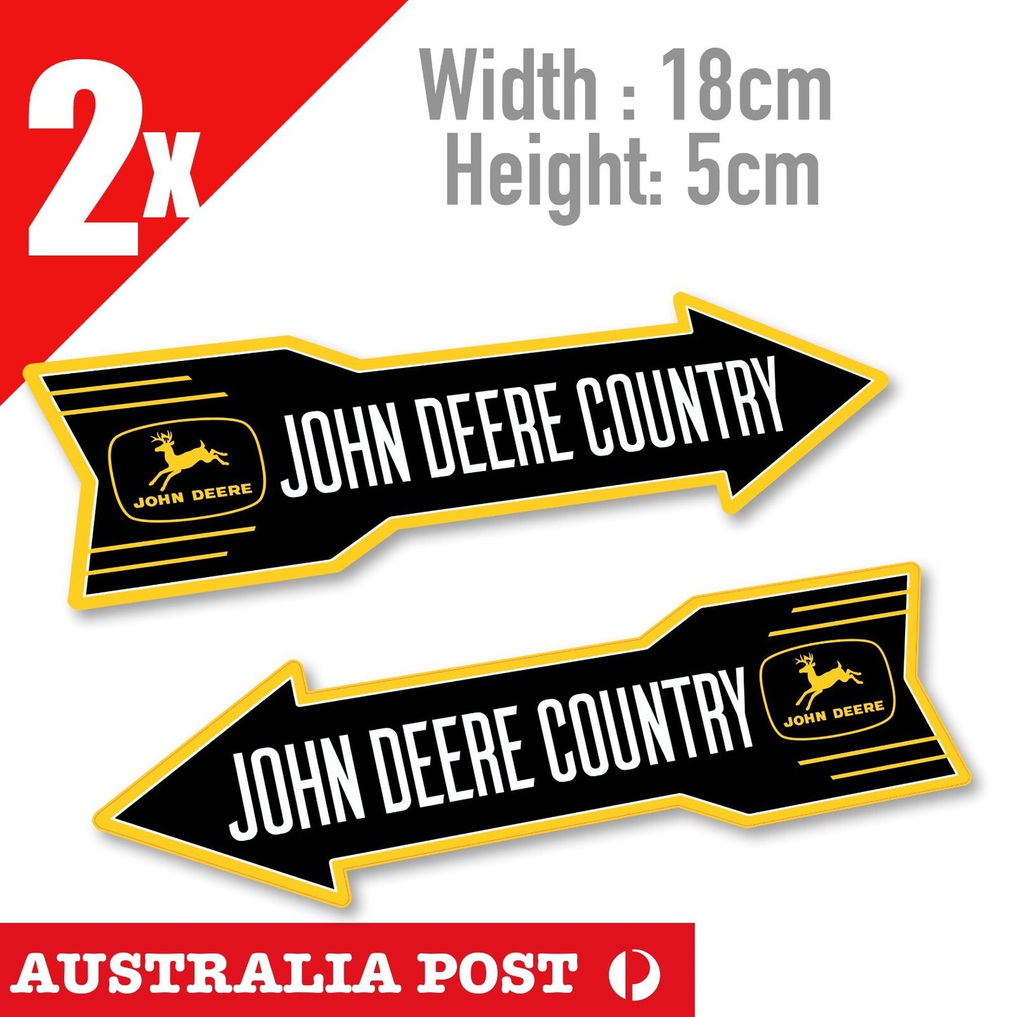 John Deere Country Arrows , Farming Sign ,Laptop , Car  Vinyl  Sticker