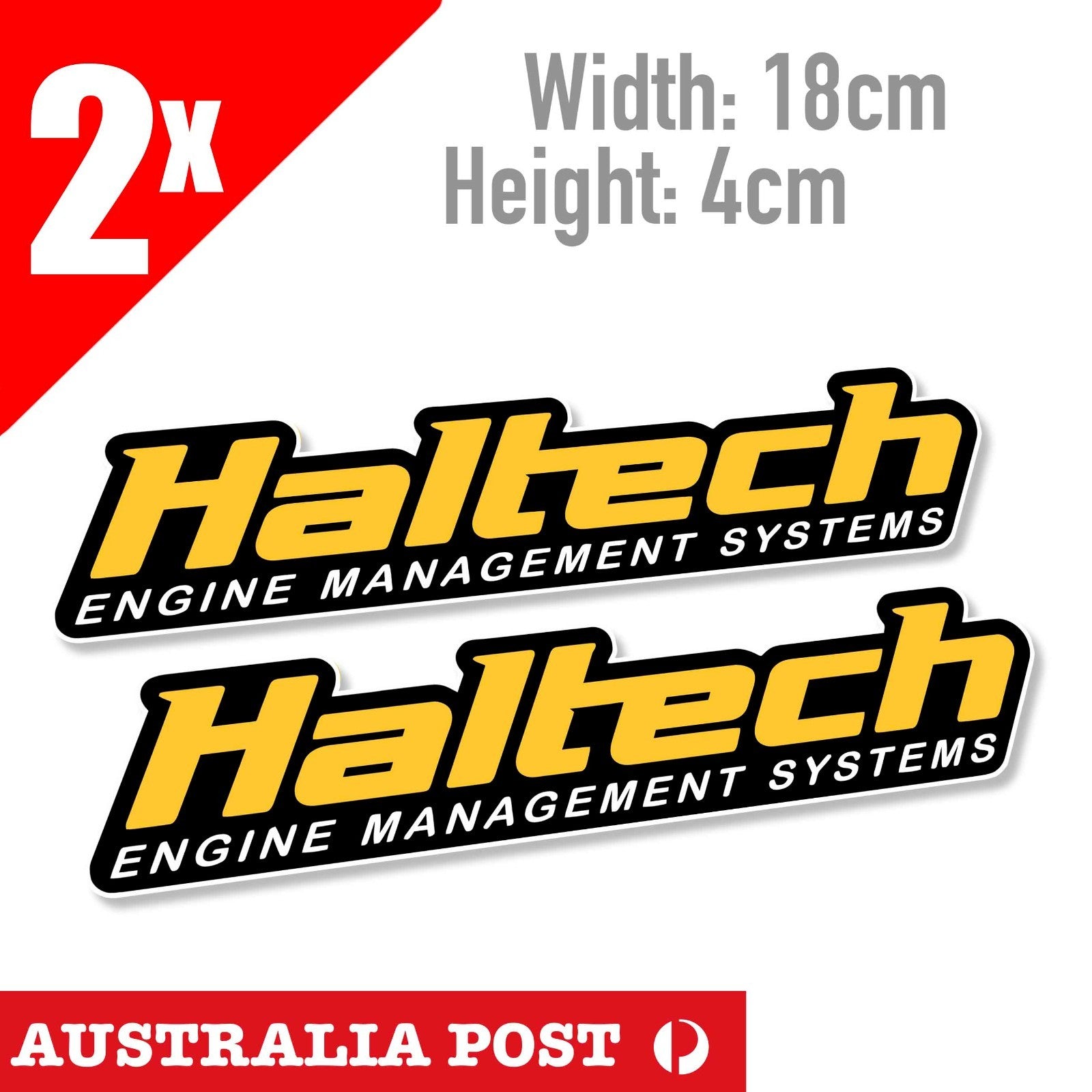 HALTECH ENGINE MANAGEMENT SYSTEMS banner Logo, DRAG CAR HOLDEN FORD Stickers