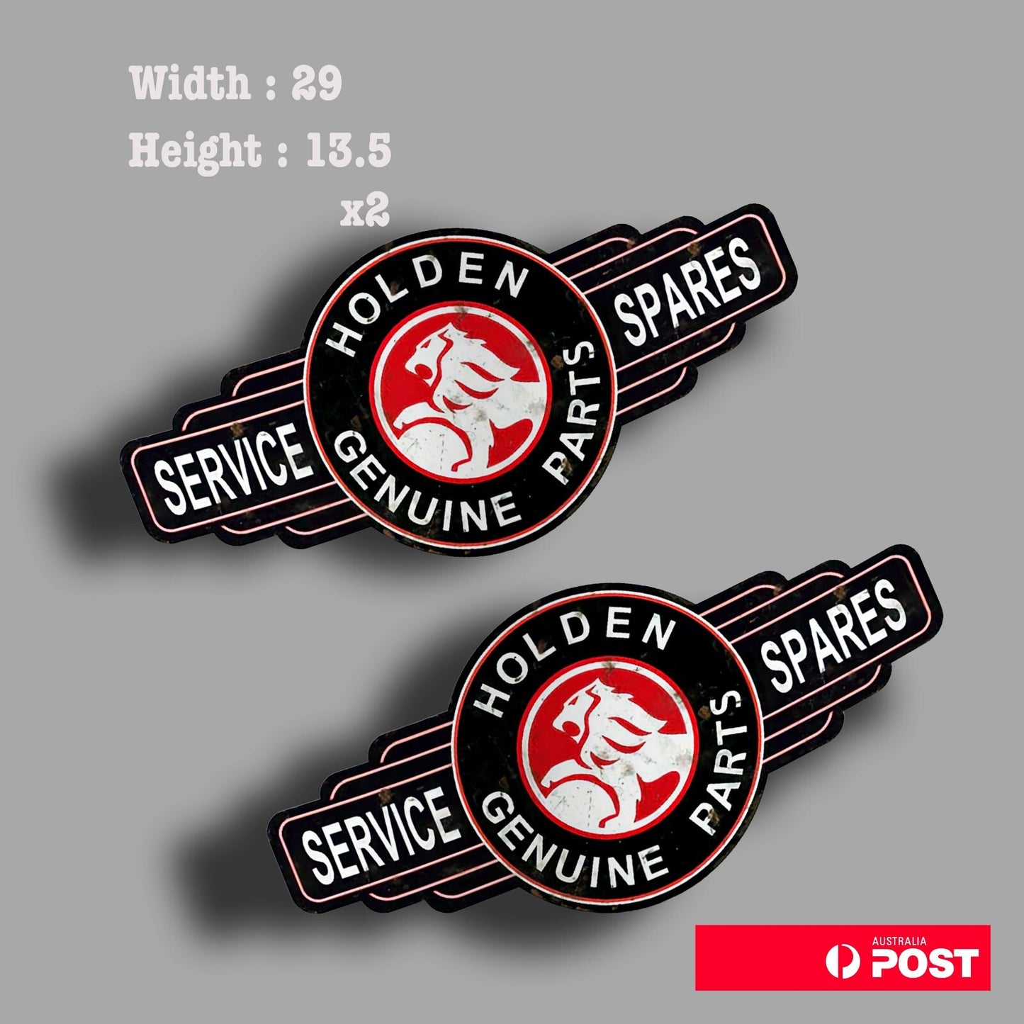 Holden Service Vintage Rusted Sign - HOLDEN logo Sticker 