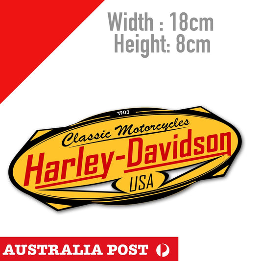 Harley Davidson Motorcycle USA, Fuel Tank Decal Sticker