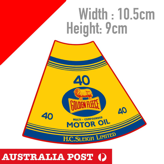 GOLDEN FLEECE Retro Australian Motor Oil 40 Logo  Car, Laptop  Sticker