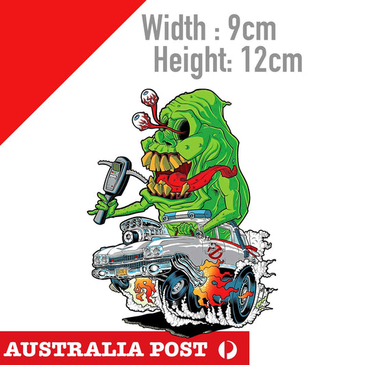 Ghost Buster Ghost HOT ROD Monster Car   Sticker