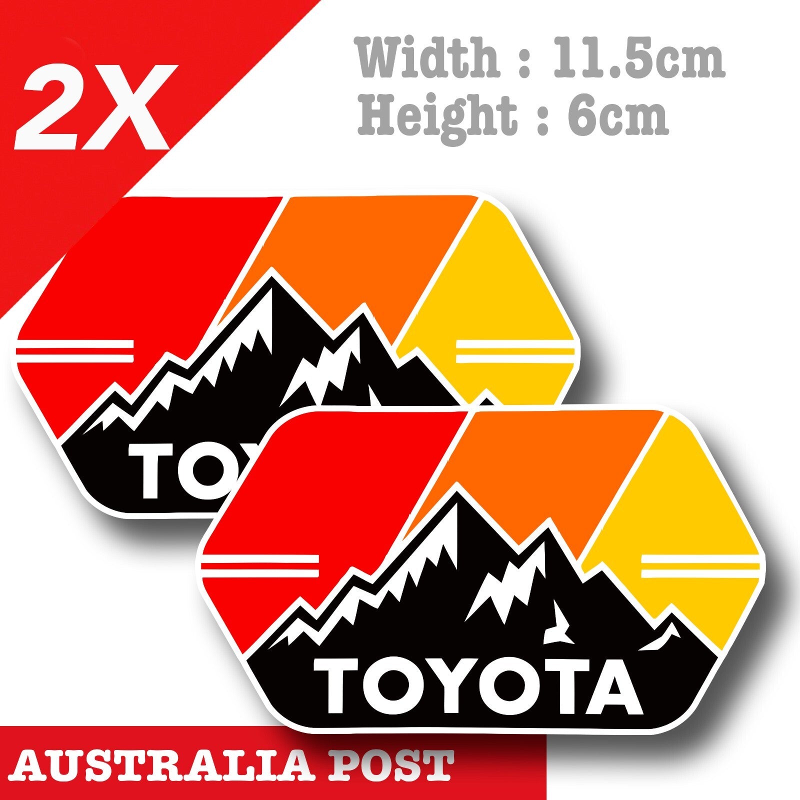 Toyota TRD Vintage Mountain Logo, 4x4 , 4WD , Hilux Decal Sticker
