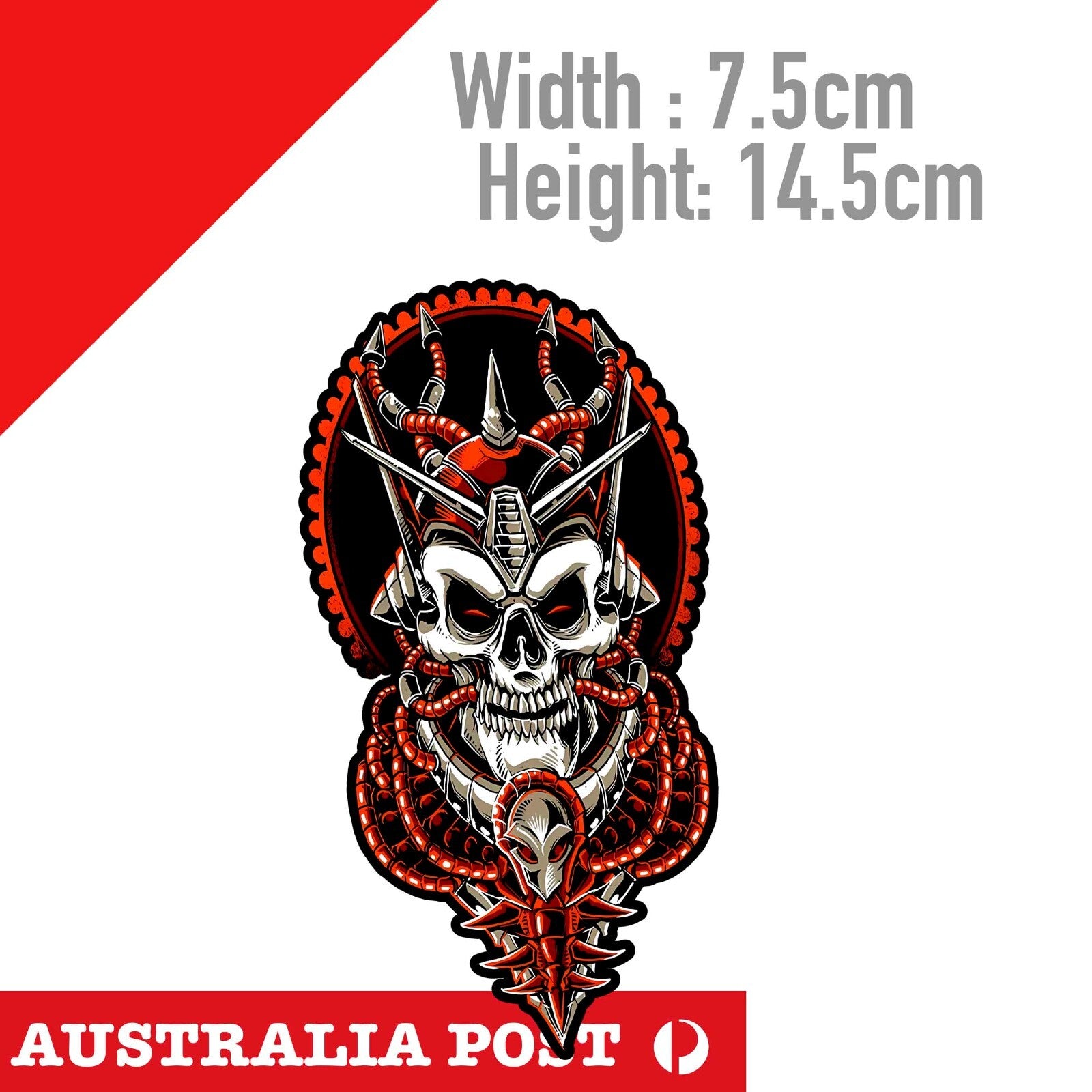 ALIEN Skull Head Sticker