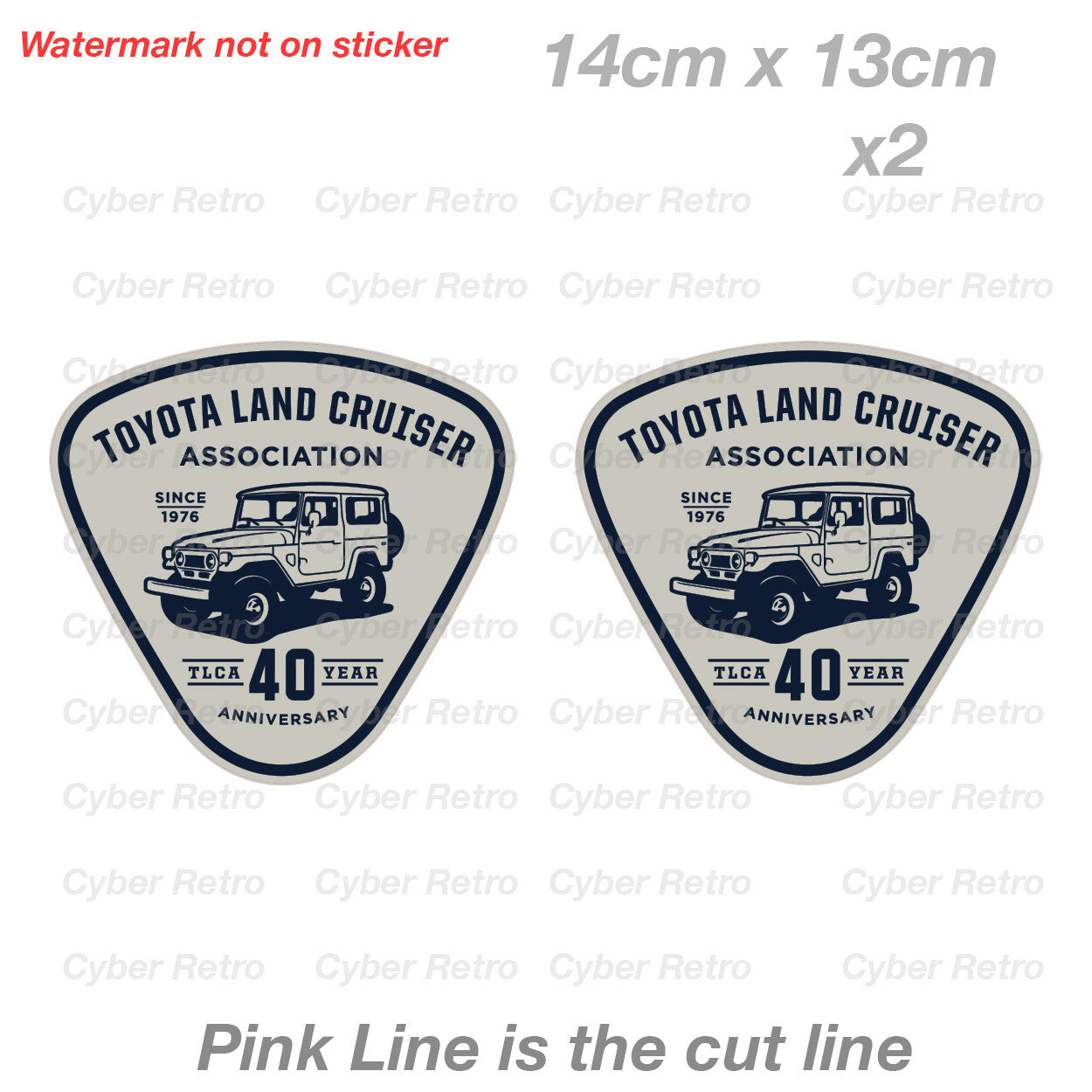 TOYOTA Land Cruiser Association Extra Large  Laptop , Car  Decal Sticker 