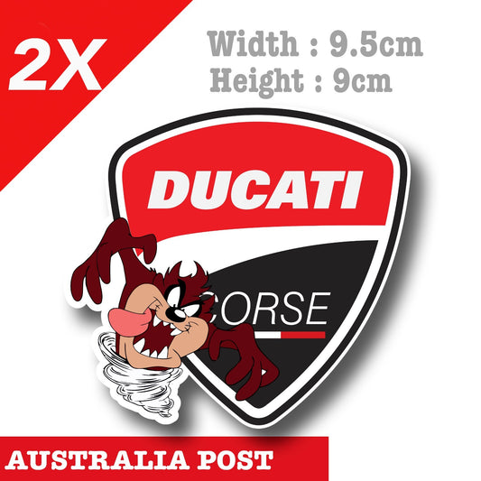 Ducati Motorcycle Logo Corse ,TAZ The Devil Decal Sticker