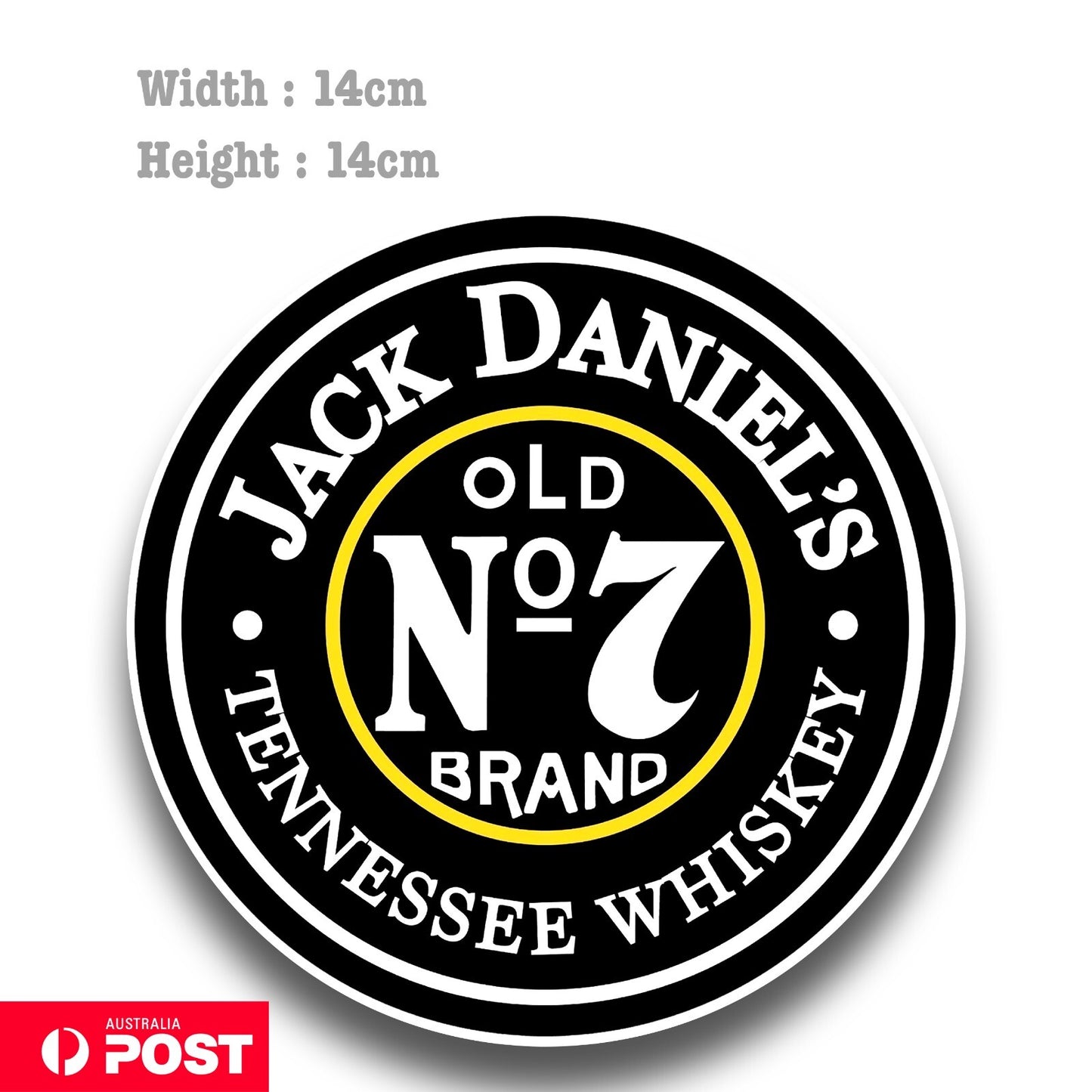 Jack Daniel's Tennessee Whiskey Label Round Bar , Car  Vinyl  Sticker
