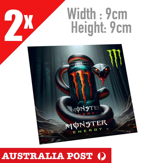 Monster Energy Drink RED COBRA Logo, Bar, Toolbox , Fridge , Bar Vinyl  Sticker