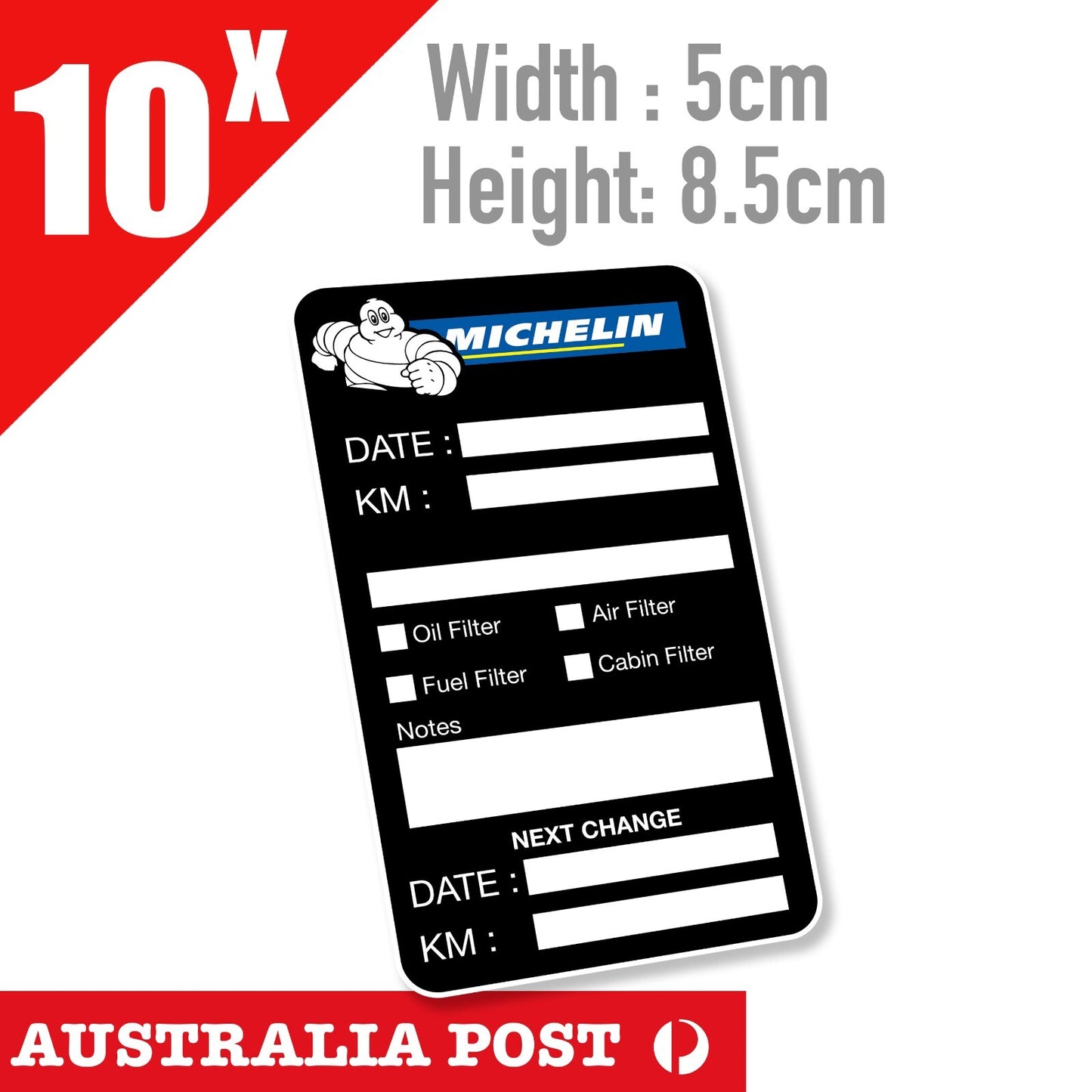 Michelin Man Oil Change Service Reminder x10 Stickers , Cars Trucks Vans Sticker