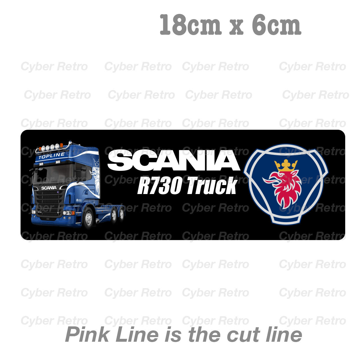 Scania Logo Truck R-730 Vinyl  Sticker 