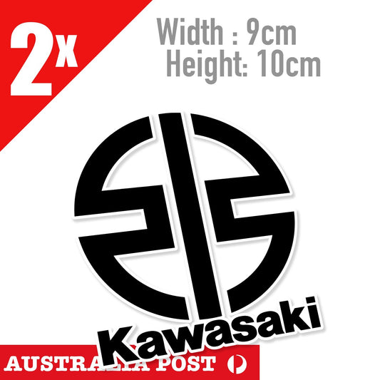 Kawasaki LOGO  Stickers Tank Motorbike Toolbox,  Helmet Stickers