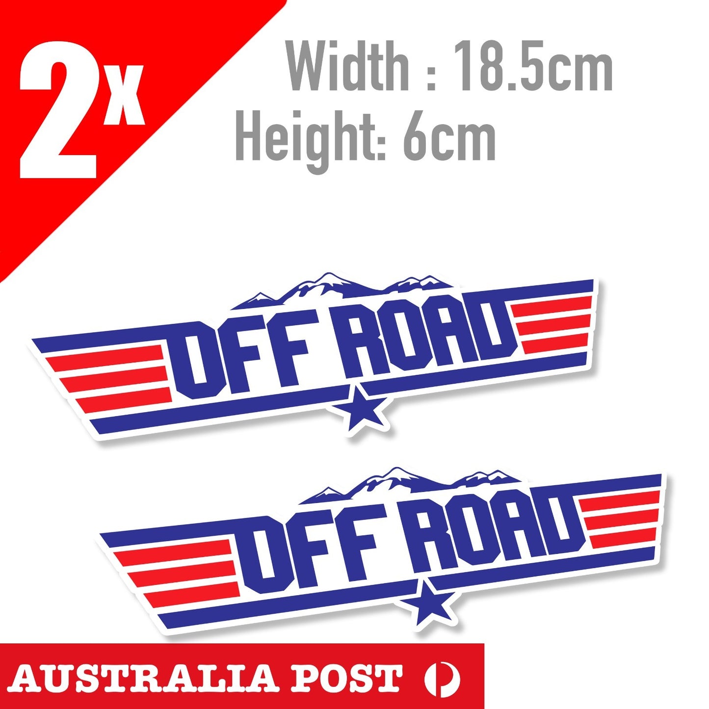 TOP GUN Off Road Logo , 4x4 Off Road, Hilux Toyota , 4WD , ARB Sticker
