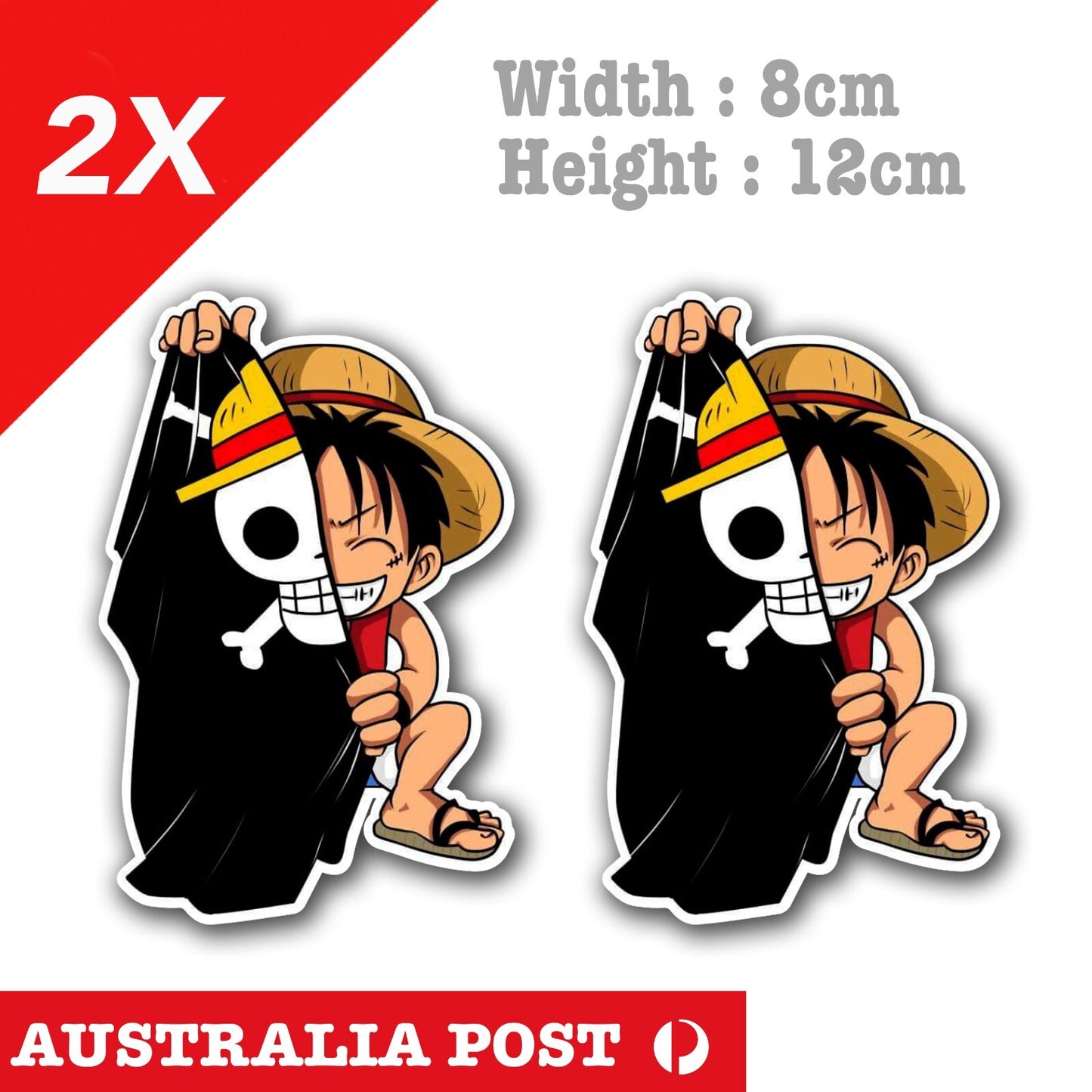 One Piece Monkey D. Luffy Flag  JDM Car Sticker