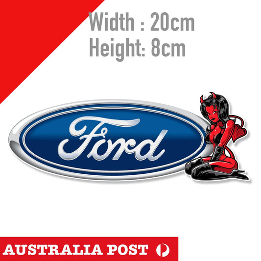 Sexy Pin Up Girl Ford Sexy Red Devil Logo RED DEVIL Girl  Sticker
