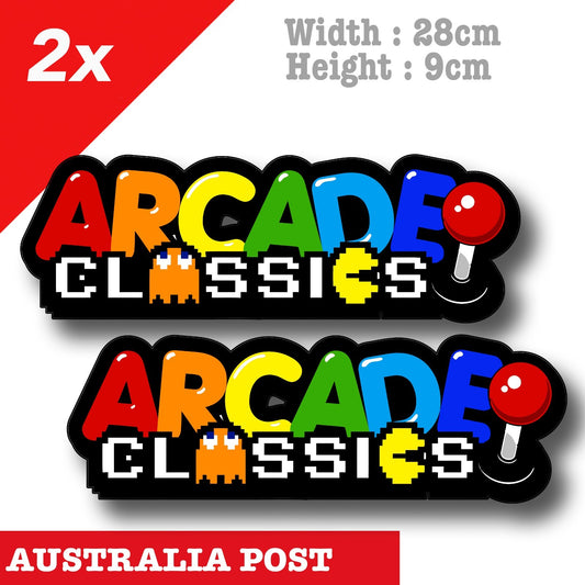 Arcade Classic Logo  Font  Retro Gaming  Sticker 