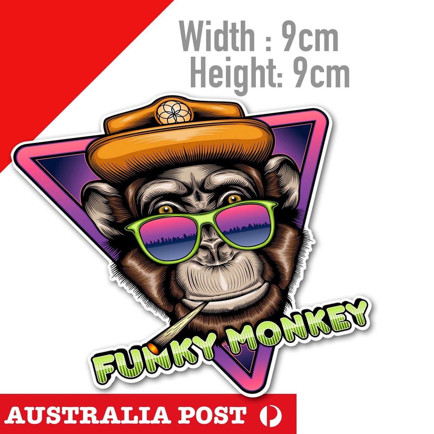 Funky Monkey Funny   Laptop , Car  Decal Sticker 