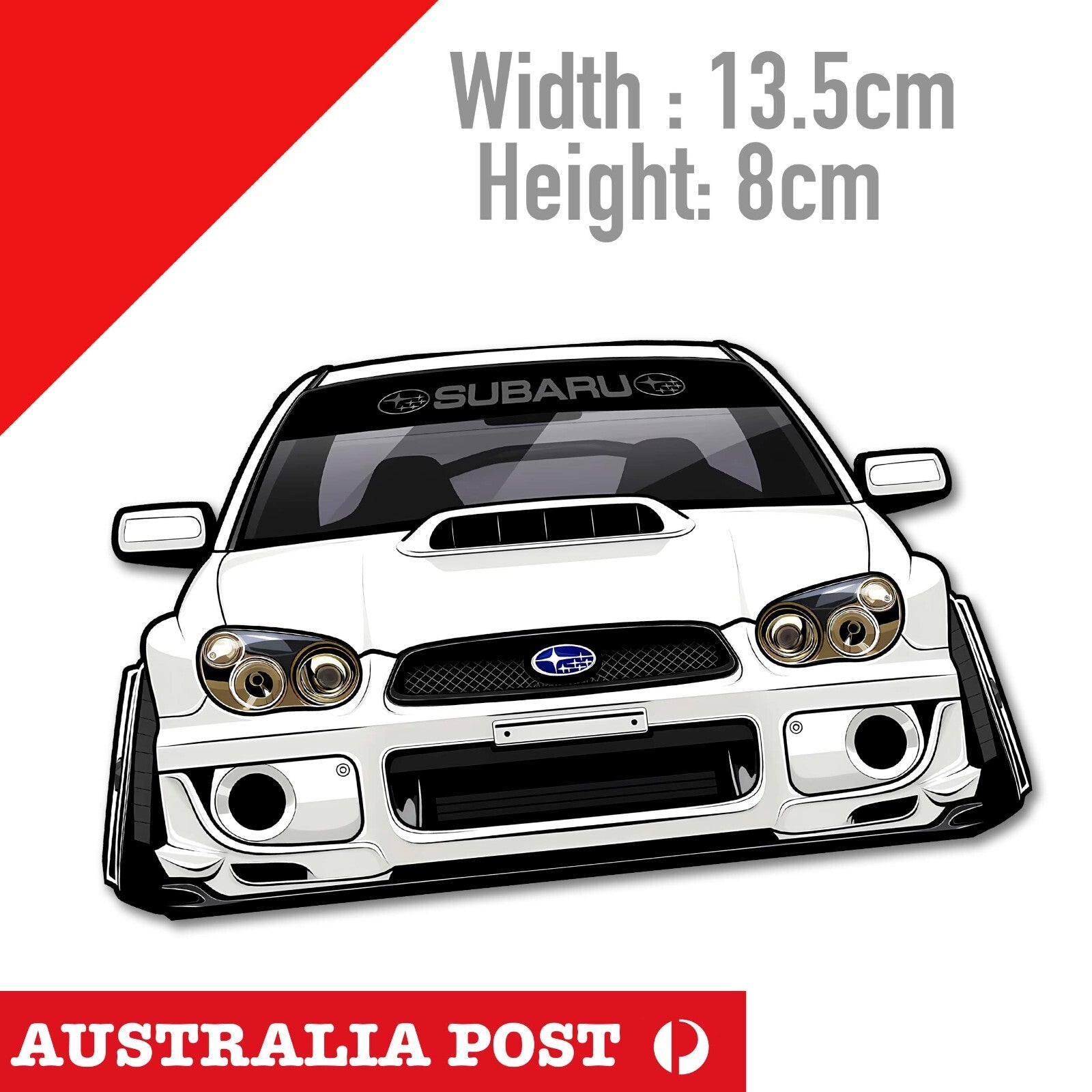 Subaru Impreza WRX Bugeye 2002 Off Road JDM Car, 4WD, 4x4 , White Car Sticker