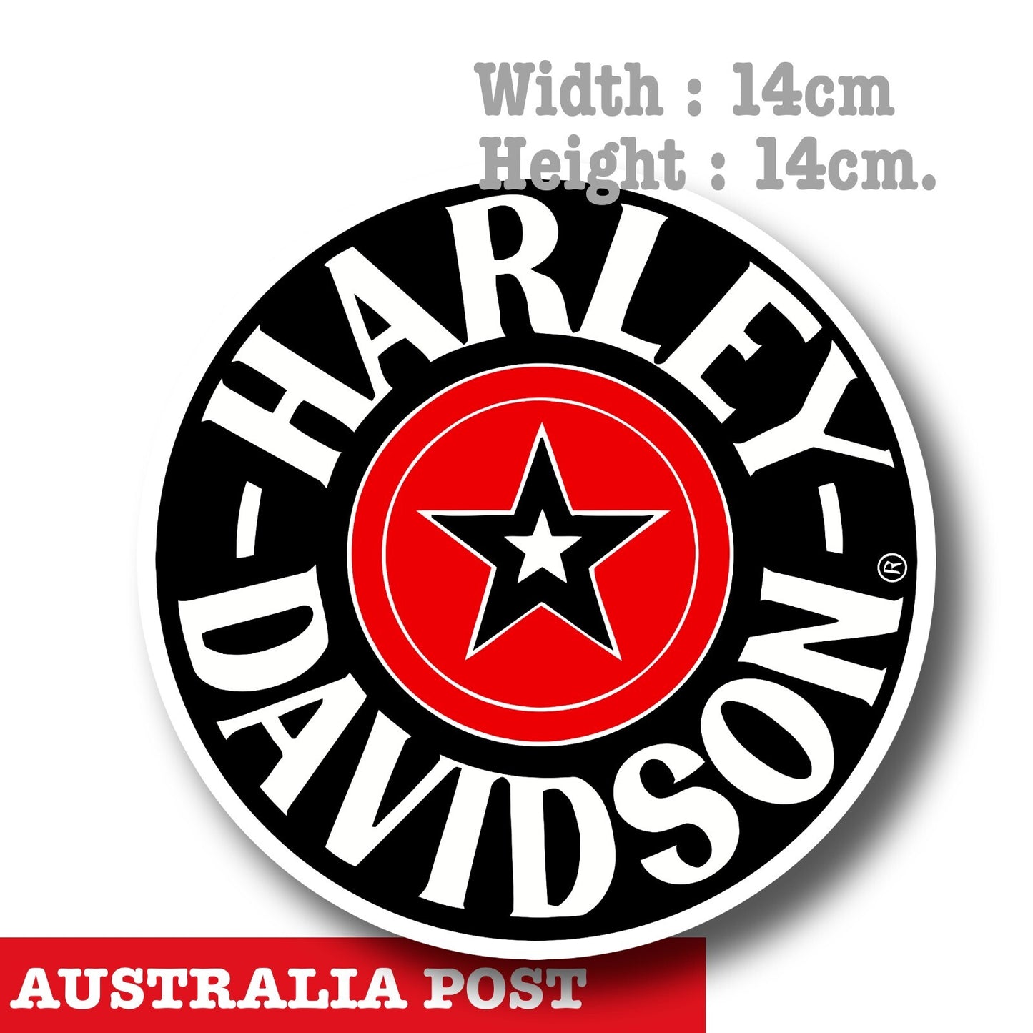 Harley Davidson Motorcycle Round Logo large Decal Sticker
