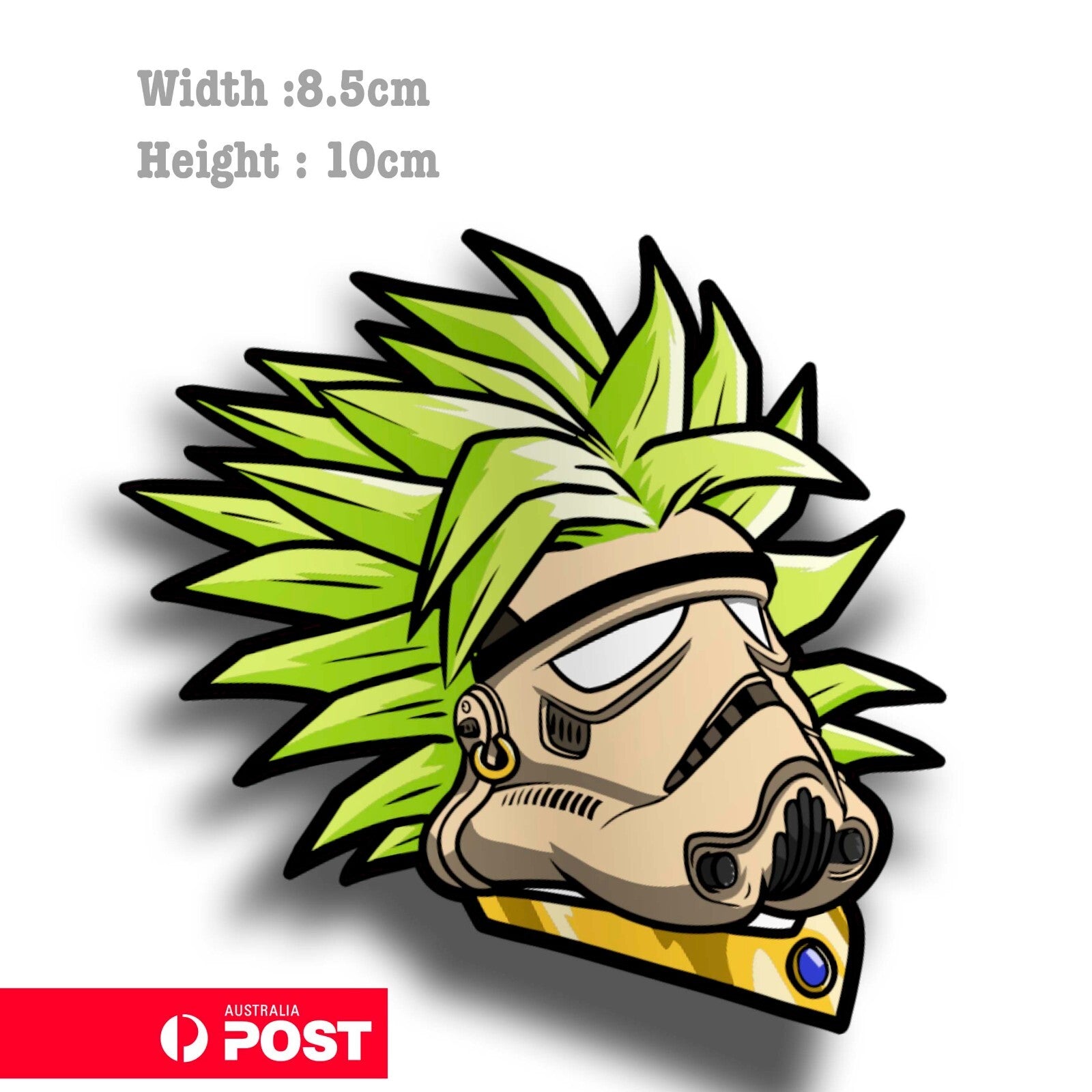 Star Wars Broly Storm Trooper Helmet Laptop , Car  Decal Sticker 