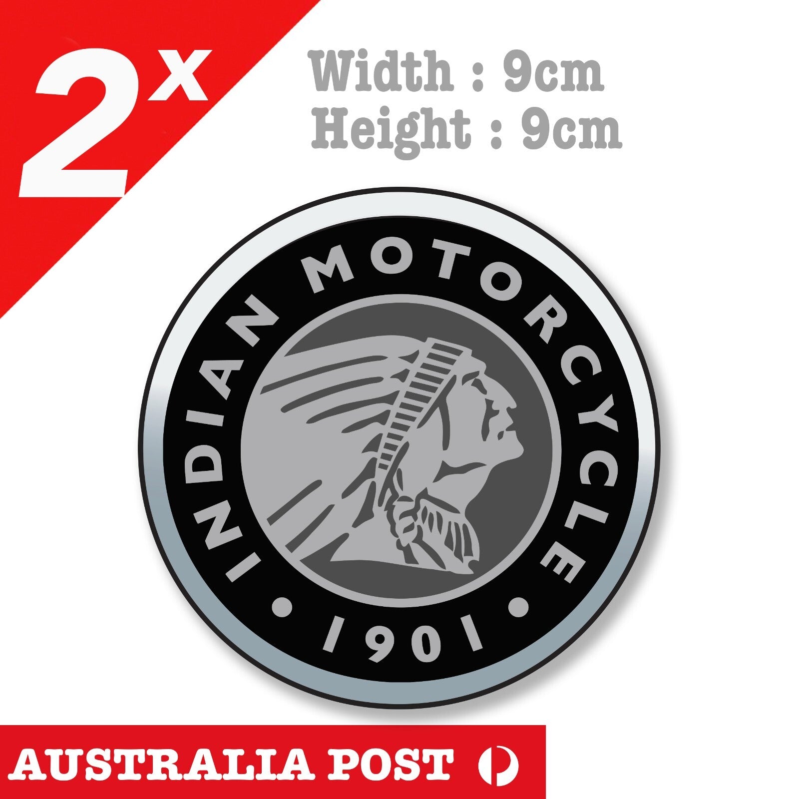 Indian Logo Motorcycle Round badge, Fuel Tank , Helmet Stickers