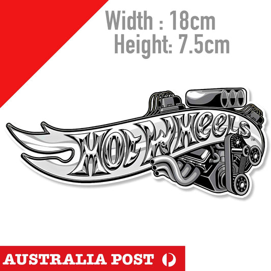 HOT WHEELS ENGINE Logo Banner  Sticker
