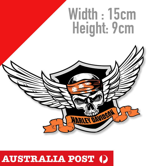 Harley Davidson SKUL HEAD Motorcycle Logo, Motorcycle Sticker