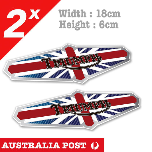 Triumph Motorcycle British Flag Shield ,Motorcycle Helmet Sticker