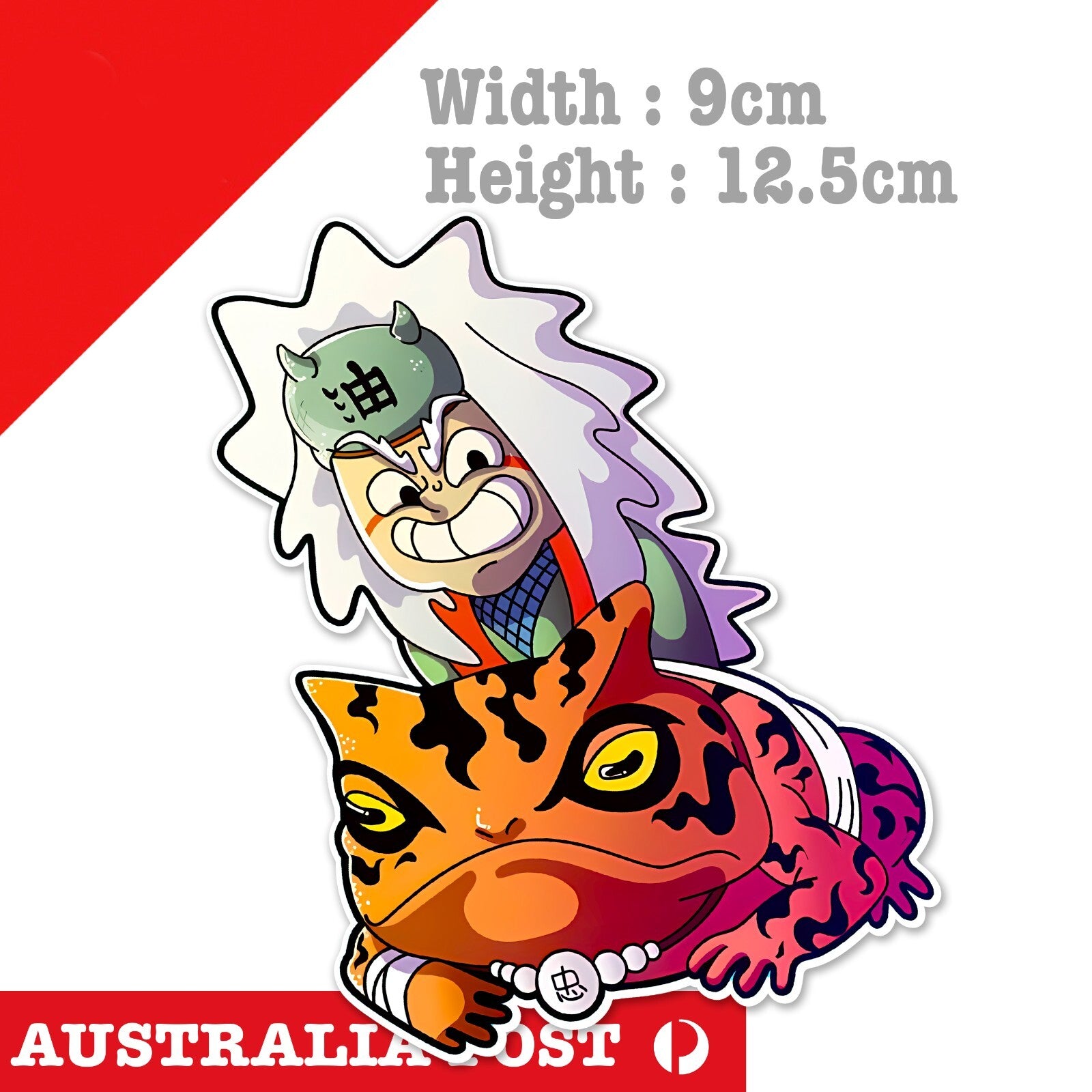 Jiraiya and the Magic Frog 尾形周馬寛行 - Naruto Series JDM  Sticker