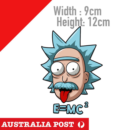 Rick and Morty Sticker- Rick Albert Einstein Laptop , Car Decal Sticker