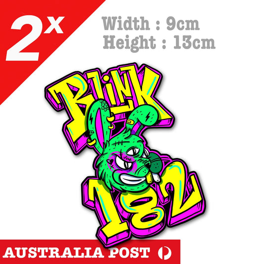Blink-182 Rock Band RABBIT Logo, Nostalgic Blink Rock Logo  Sticker