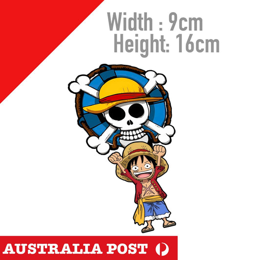 Monkey D Luffy Pirate King Logo, One Piece Logo, Straw Hat  Sticker
