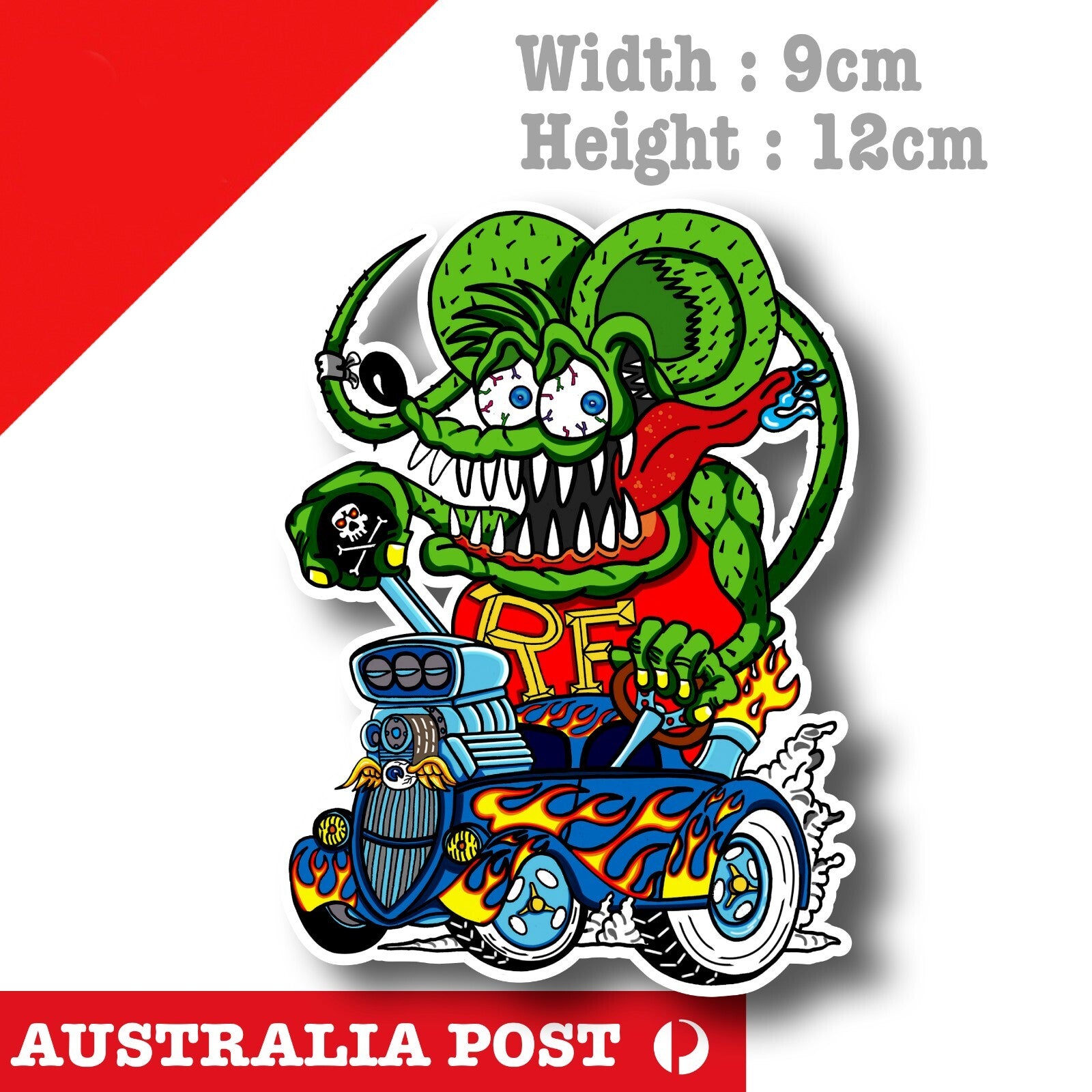 Rat Fink - Monster Car Hot Ride Vinyl  Sticker