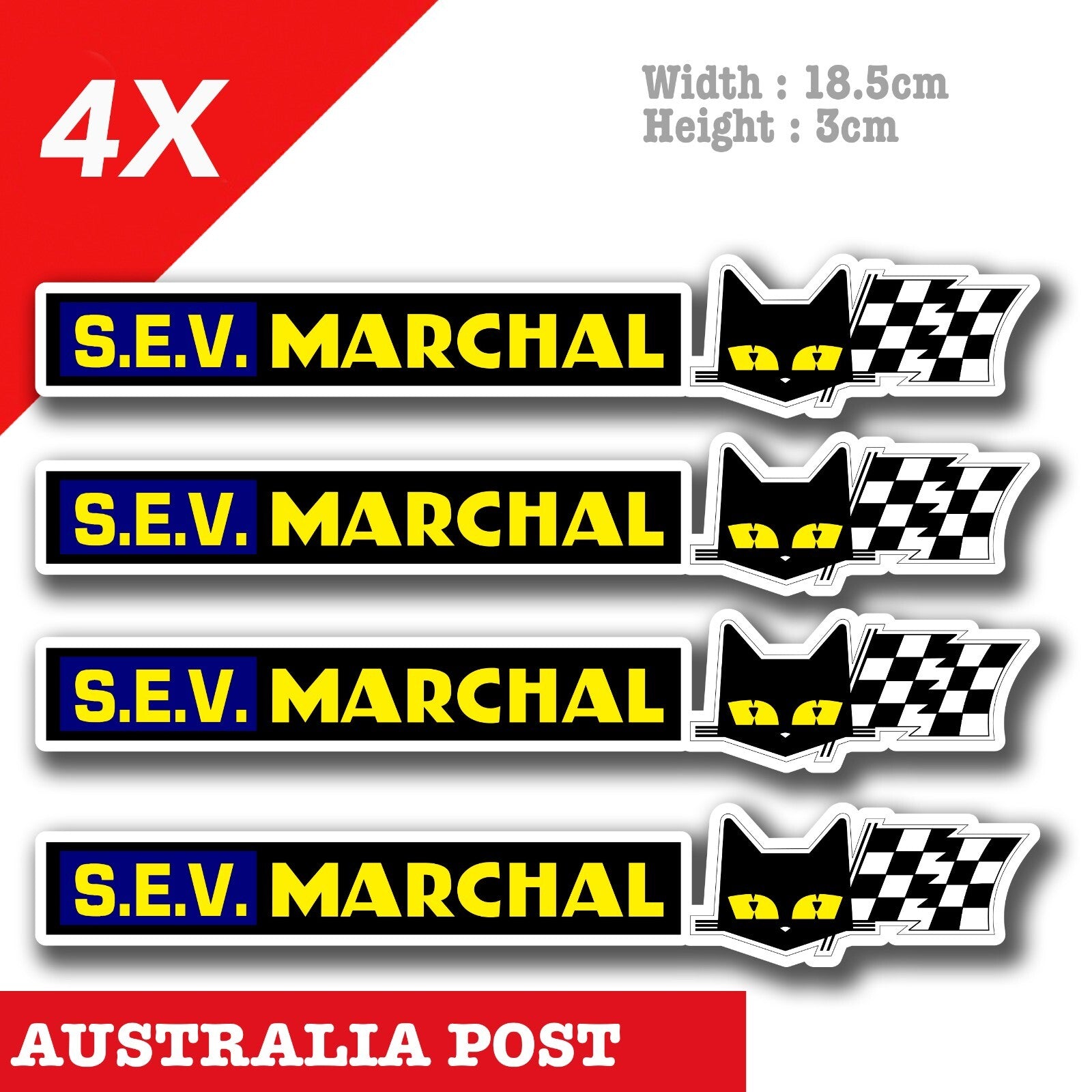 S.E.V. Marchal Japan JDM Headlight Laptop , Car  Decal Stickers