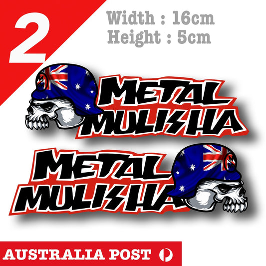 Motorcycle Helmet Metal MULISHA Skull Australian Flag Helmet logo decal Sticker