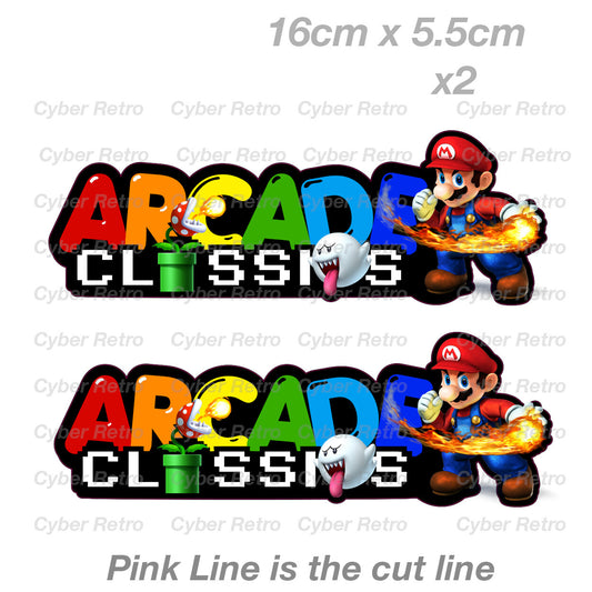 Super Mario and Ghost Game Arcade Classic Logo Font Nintendo Game  Sticker