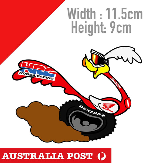 Road Runner and Wile E Coyote BEEP BEPP ! HONDA RACING  Sticker