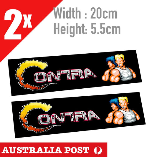 CONTRA , Classic Arcade Game Banner Sticker