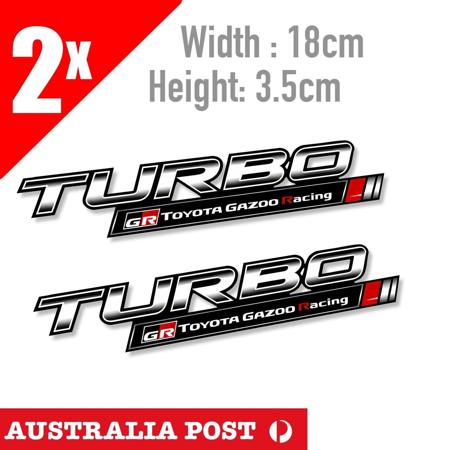 TURBO Toyota GAZOO Racing, Hilux, V8 Toyota Prado Diesel Landcruiser Sticker